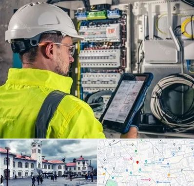 برقکار در میدان شهرداری رشت