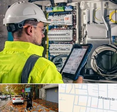 برقکار در خیابان فلسطین