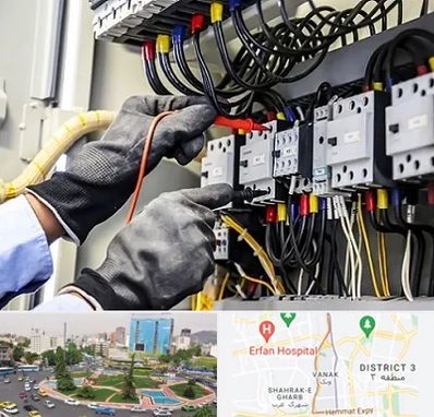 برقکار ساختمان در ونک