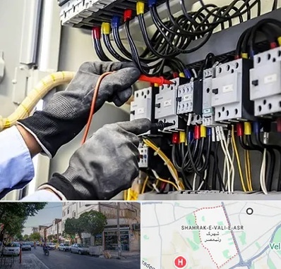 برقکار ساختمان در شهرک ولیعصر