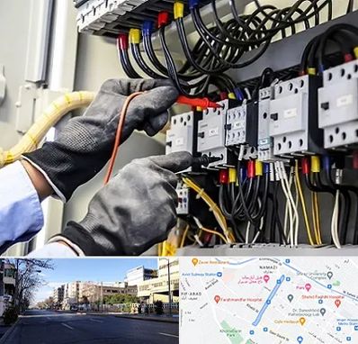 برقکار ساختمان در خیابان ملاصدرا شیراز