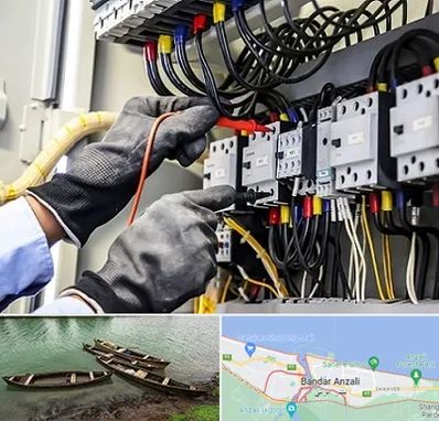 برقکار ساختمان در بندر انزلی