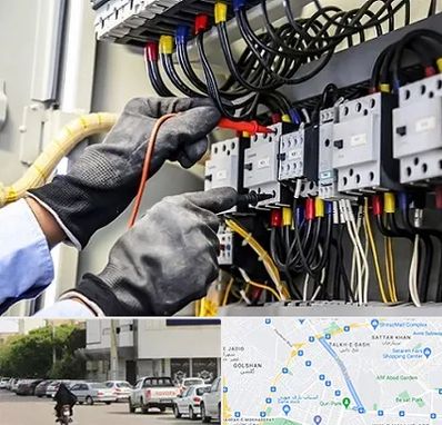 برقکار ساختمان در قدوسی شرقی شیراز