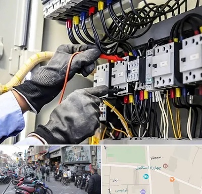 برقکار ساختمان در چهارراه استانبول