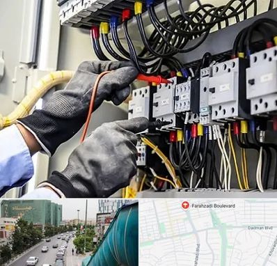 برقکار ساختمان در بلوار فرحزادی