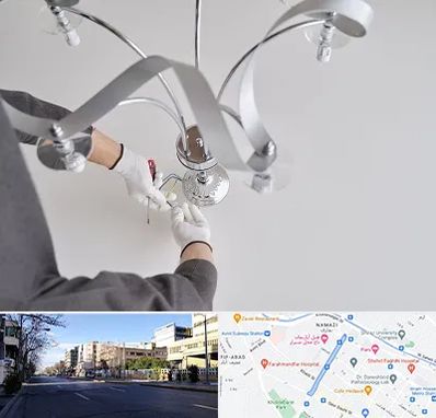 نصاب لوستر در خیابان ملاصدرا شیراز