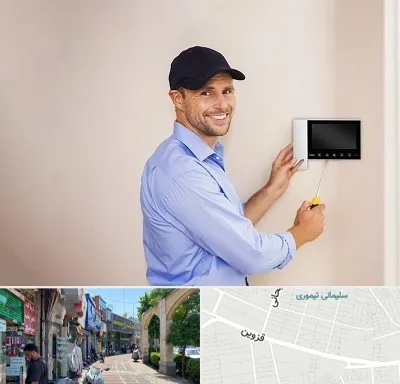 نصاب آیفون تصویری در خیابان قزوین