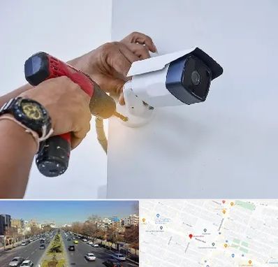 نصاب دوربین مدار بسته در بلوار معلم مشهد