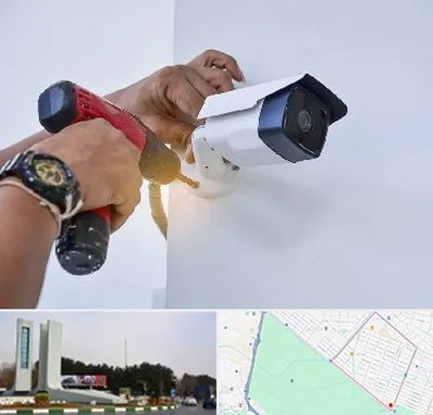 نصاب دوربین مدار بسته در بلوار فلسیطین مشهد