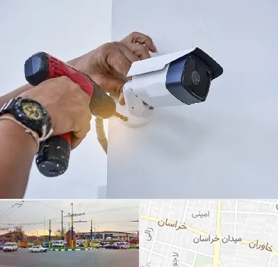 نصاب دوربین مدار بسته در میدان خراسان