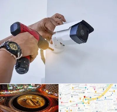 نصاب دوربین مدار بسته در میدان ولیعصر