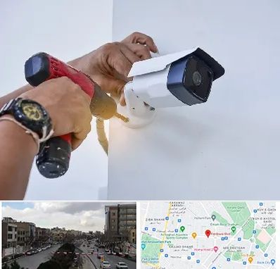 نصاب دوربین مدار بسته در بلوار فردوسی مشهد