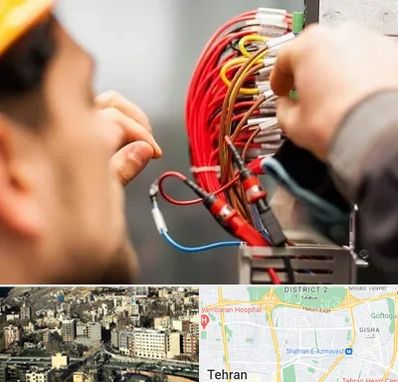 سیم کشی تلفن در مرزداران