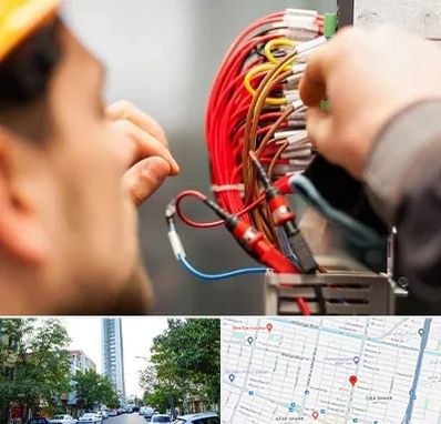 سیم کشی تلفن در امامت مشهد