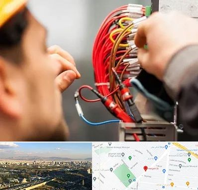 سیم کشی تلفن در هنگام