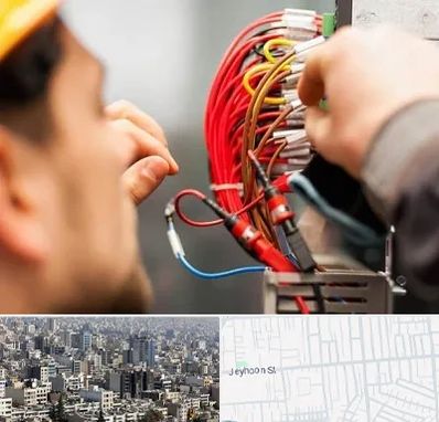سیم کشی تلفن در جیحون