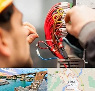 سیم کشی تلفن در دزفول