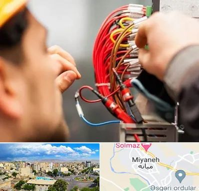 سیم کشی تلفن در میانه