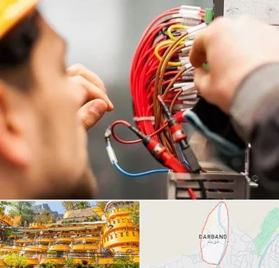 سیم کشی تلفن در دربند