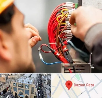 سیم کشی تلفن در بازار رضا مشهد