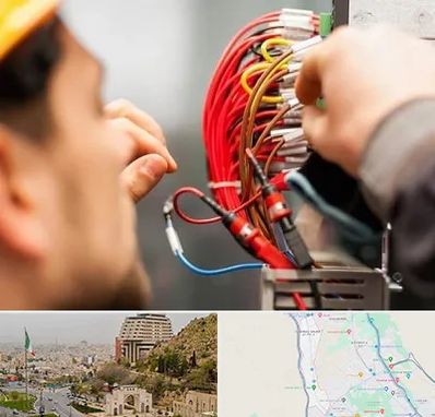 سیم کشی تلفن در فرهنگ شهر شیراز