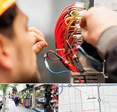 سیم کشی تلفن در سلسبیل
