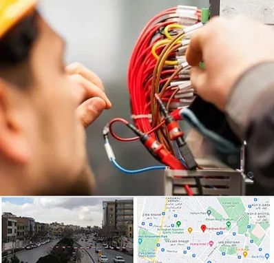 سیم کشی تلفن در بلوار فردوسی مشهد