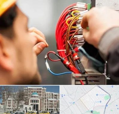 سیم کشی تلفن در طلاب مشهد