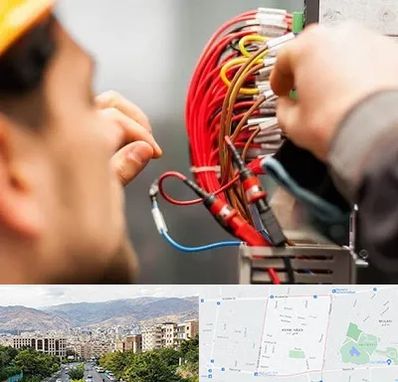 سیم کشی تلفن در خانی آباد