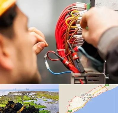 سیم کشی تلفن در بندرلنگه