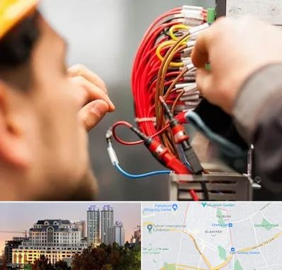 سیم کشی تلفن در فرشته