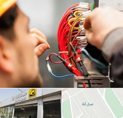 سیم کشی تلفن در عبدل آباد