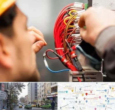 سیم کشی تلفن در فاطمی