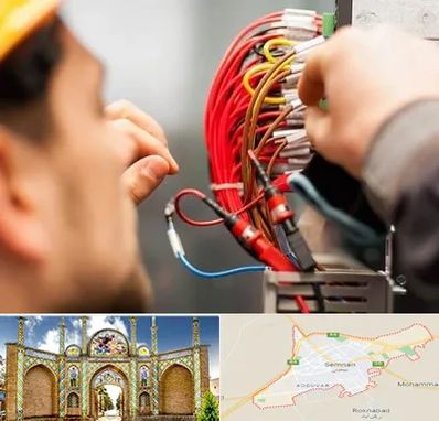 سیم کشی تلفن در سمنان