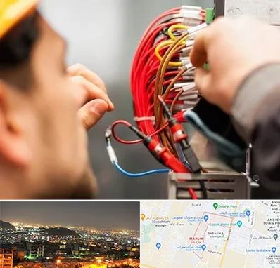 سیم کشی تلفن در مارلیک کرج