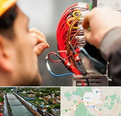 سیم کشی تلفن در مراغه