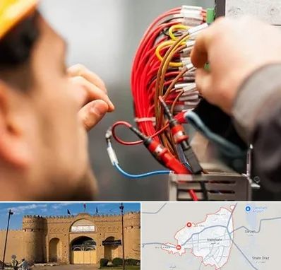 سیم کشی تلفن در ایرانشهر