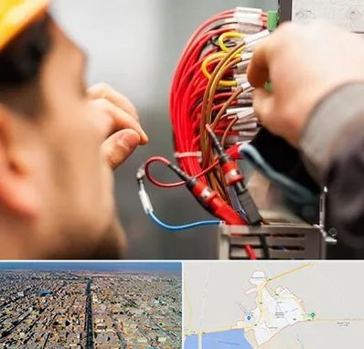 سیم کشی تلفن در بندر ماهشهر