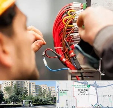سیم کشی تلفن در آپادانا