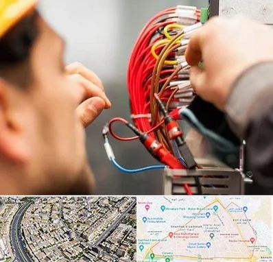 سیم کشی تلفن در شهرک غرب مشهد