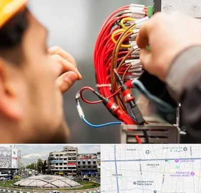 سیم کشی تلفن در مرکز تهران