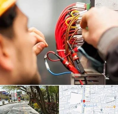 سیم کشی تلفن در خیابان توحید اصفهان