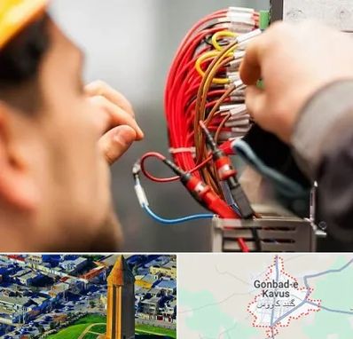 سیم کشی تلفن در گنبد کاووس
