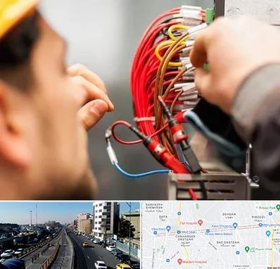 سیم کشی تلفن در پیروزی