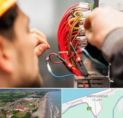 سیم کشی تلفن در محمودآباد