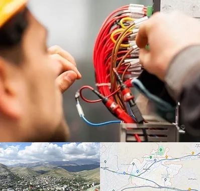 سیم کشی تلفن در رودهن