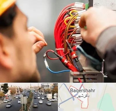 سیم کشی تلفن در باقرشهر