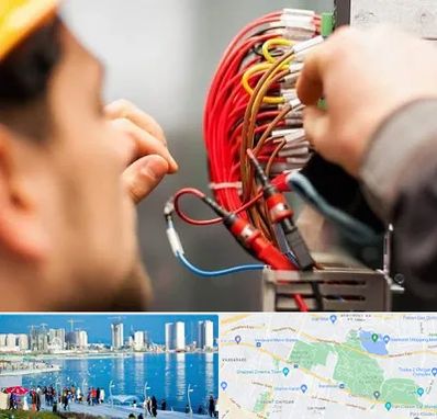 سیم کشی تلفن در چیتگر