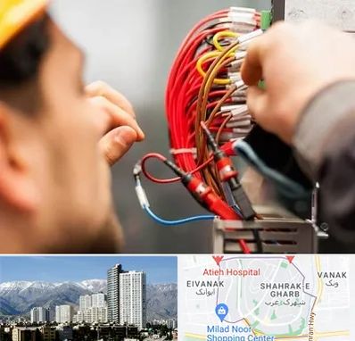 سیم کشی تلفن در شهرک غرب