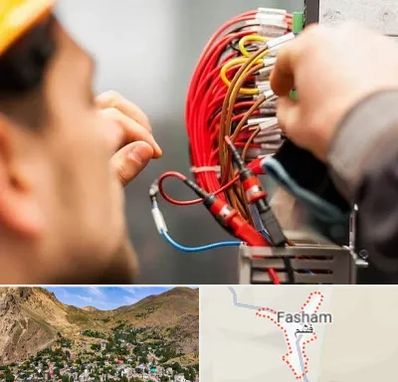 سیم کشی تلفن در فشم